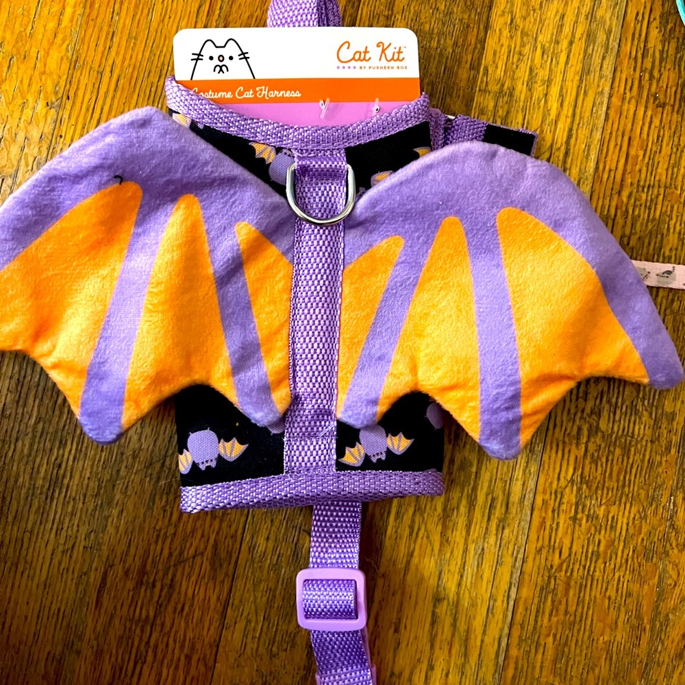 Pusheen bat cat costume/harness